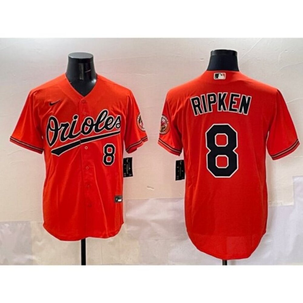 Mens Kids  Cal Ripken Jersey Orange Stitched